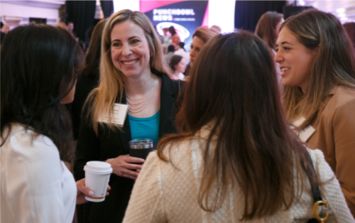 LBJWCS students networking at an event co-sponsored by Punchbowl News